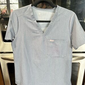 Figs Womens Denim Blue Scrub Set